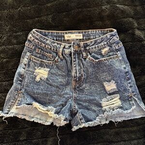 YMI Blue Distressed Jean Shorts